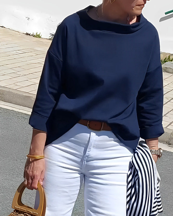 Tina | Women's Mock Neck 3/4 Sleeve Top