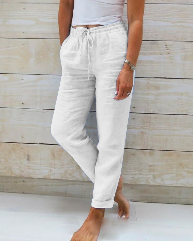 Wendy | Women's Cropped Drawstring Lounge Pants