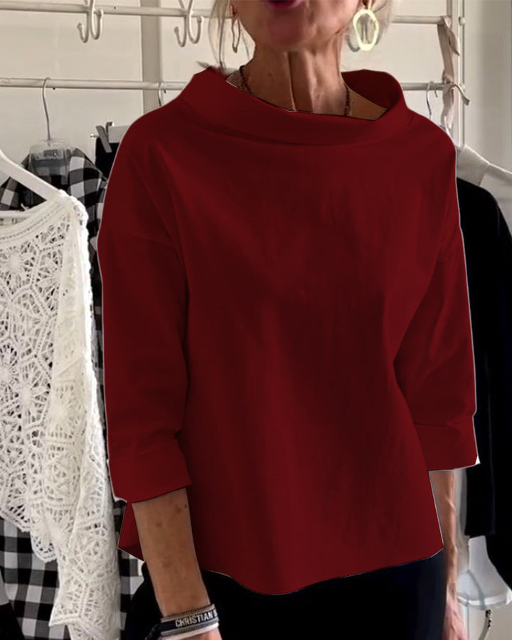 Tina | Women's Mock Neck 3/4 Sleeve Top