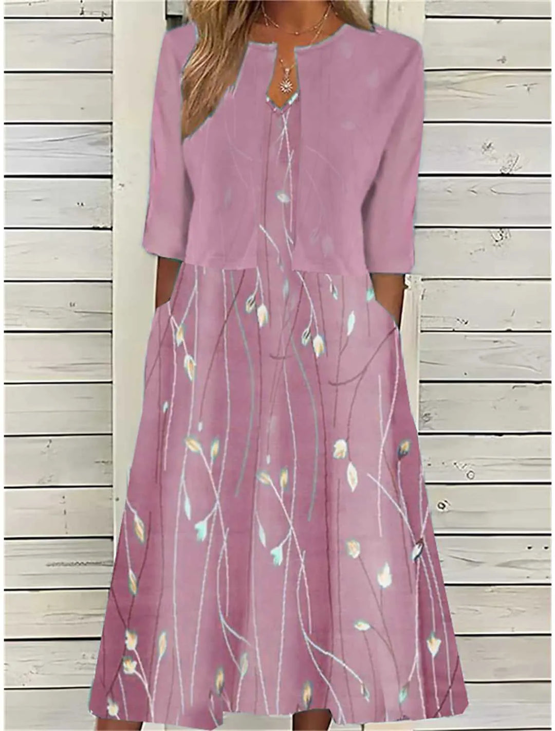 Marian | Women's Floral Two Piece Set with Cropped Kimono