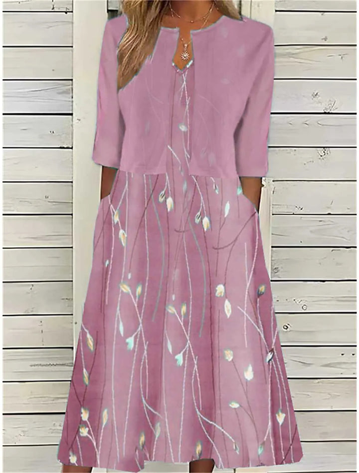 Marian | Women's Floral Two Piece Set with Cropped Kimono