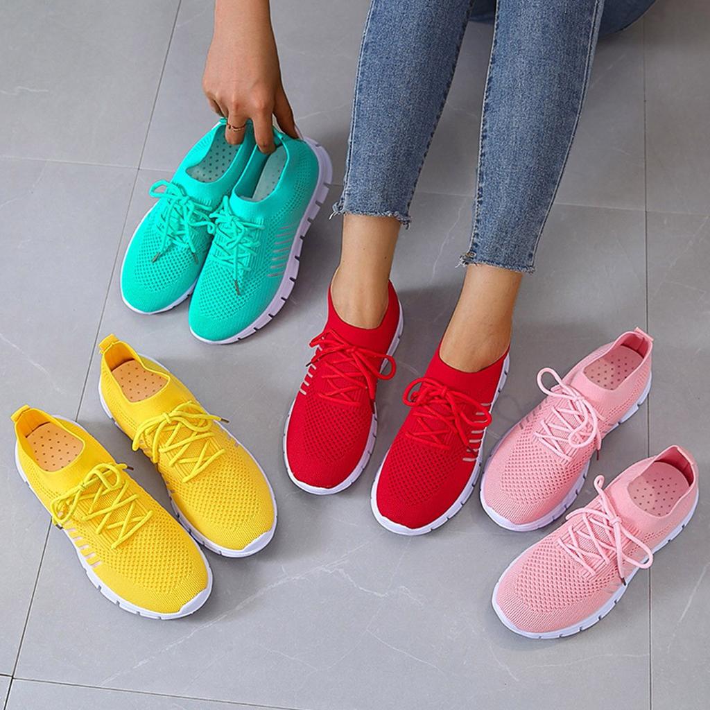 Karen | Women’s Mesh Lace Up Sneakers with Thick Sole