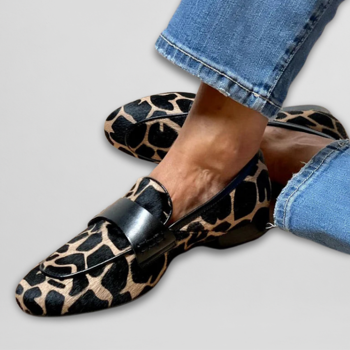 Hannah | Women's Animal Print Slip On Loafers