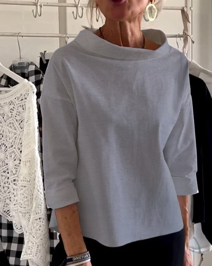 Tina | Women's Mock Neck 3/4 Sleeve Top