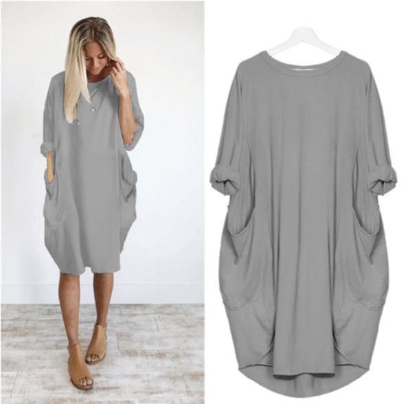 Ella | Women's Oversized Tunic Dress with Pockets