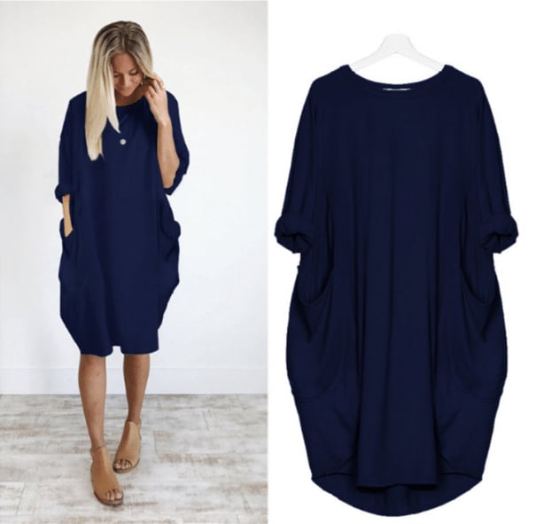 Ella | Women's Oversized Tunic Dress with Pockets