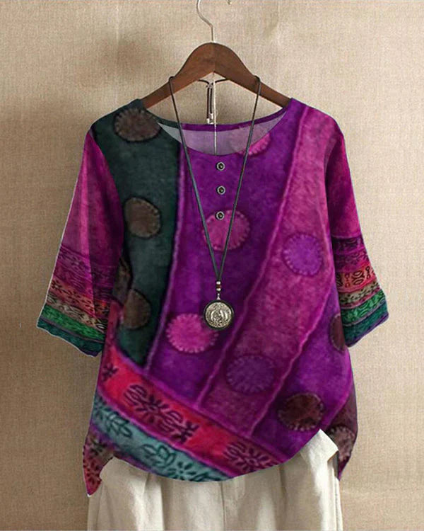 Isla | Women's Three-Quarter Sleeves Bohemian Blouse