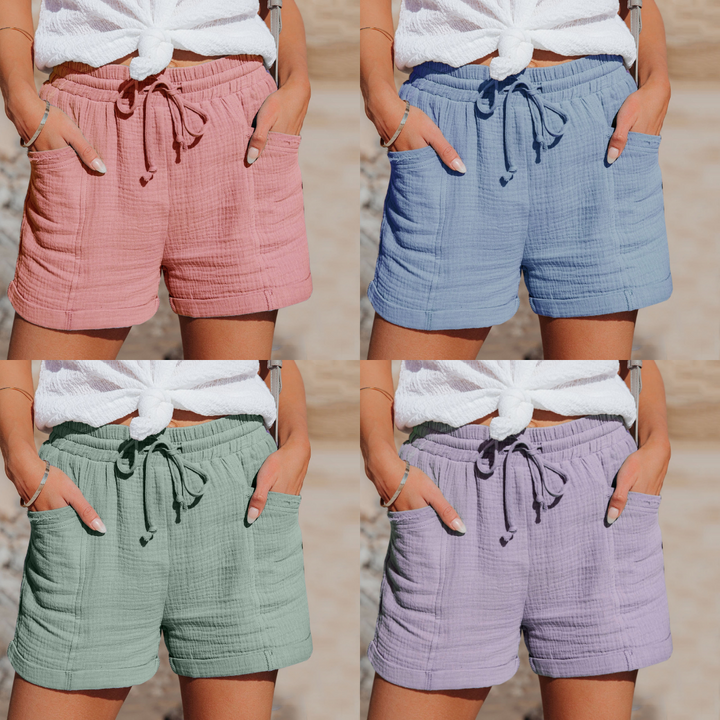 Sadie | Women's High Waisted Linen Summer Shorts
