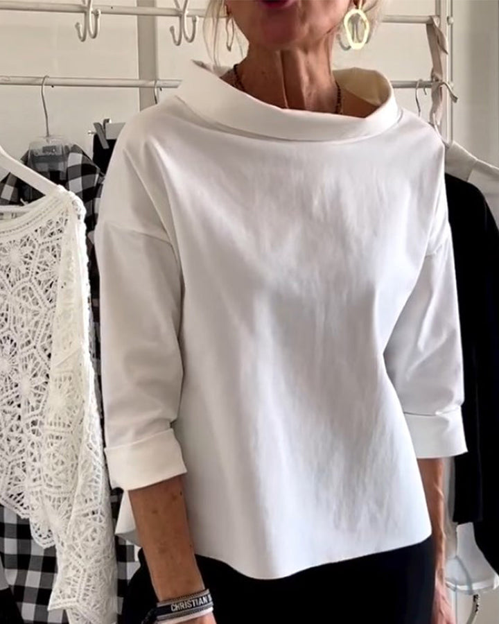 Tina | Women's Mock Neck 3/4 Sleeve Top