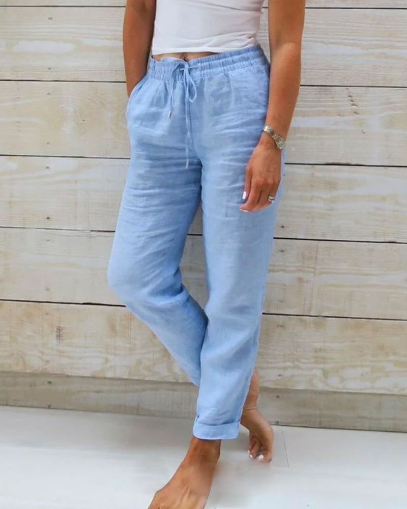 Wendy | Women's Cropped Drawstring Lounge Pants