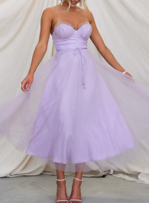 Alina | Women’s Elegant Sleeveless Midi Dress with Chiffon Style