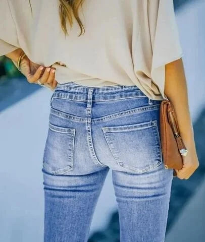 Linnea | Women's High Waisted Stretch Flared Denim Jeans