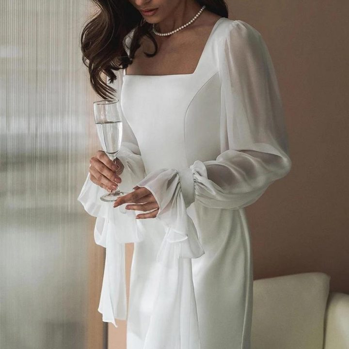 Aurora | Women's Striped Button Down Tiered Midi Dress