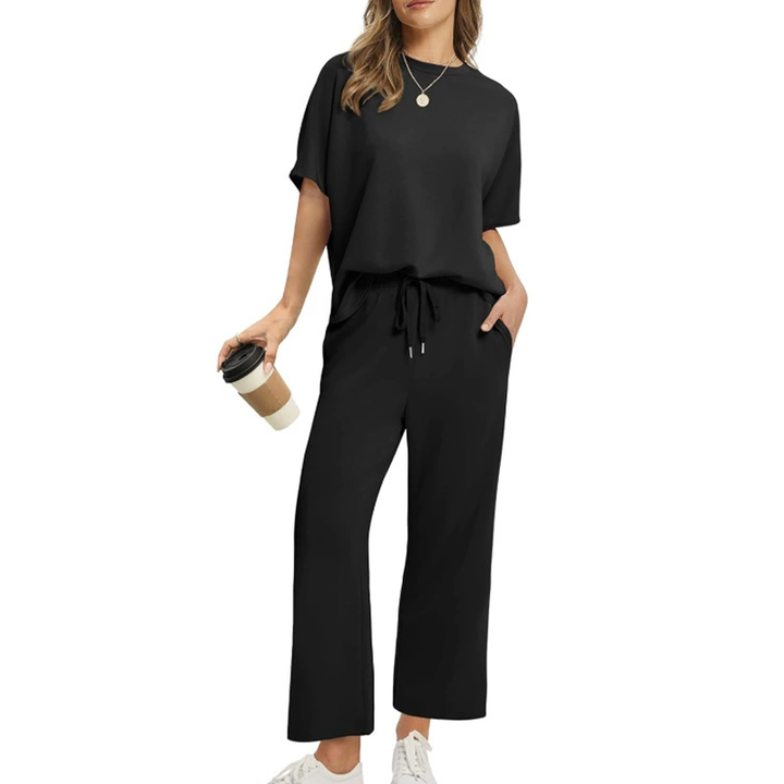 Elise | Women's Casual Top and Pants Set with Drawstring