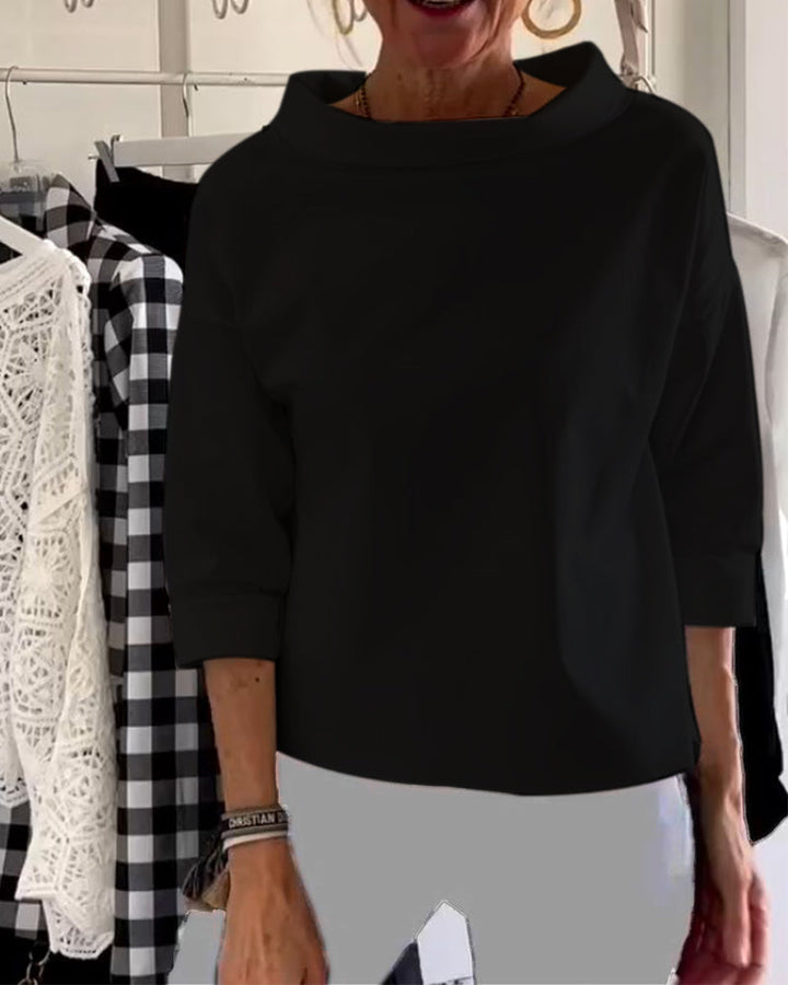 Tina | Women's Mock Neck 3/4 Sleeve Top