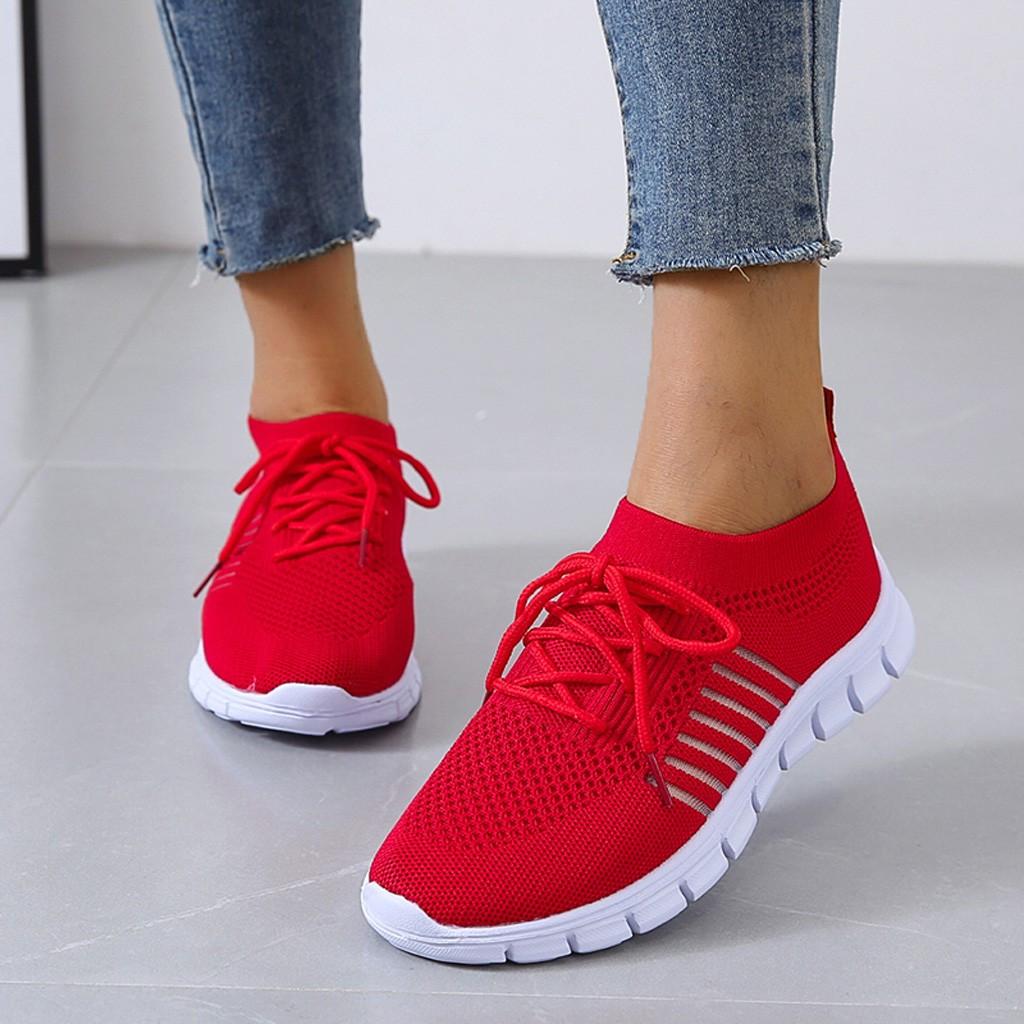 Karen | Women’s Mesh Lace Up Sneakers with Thick Sole