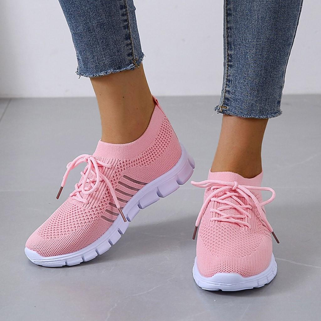 Karen | Women’s Mesh Lace Up Sneakers with Thick Sole