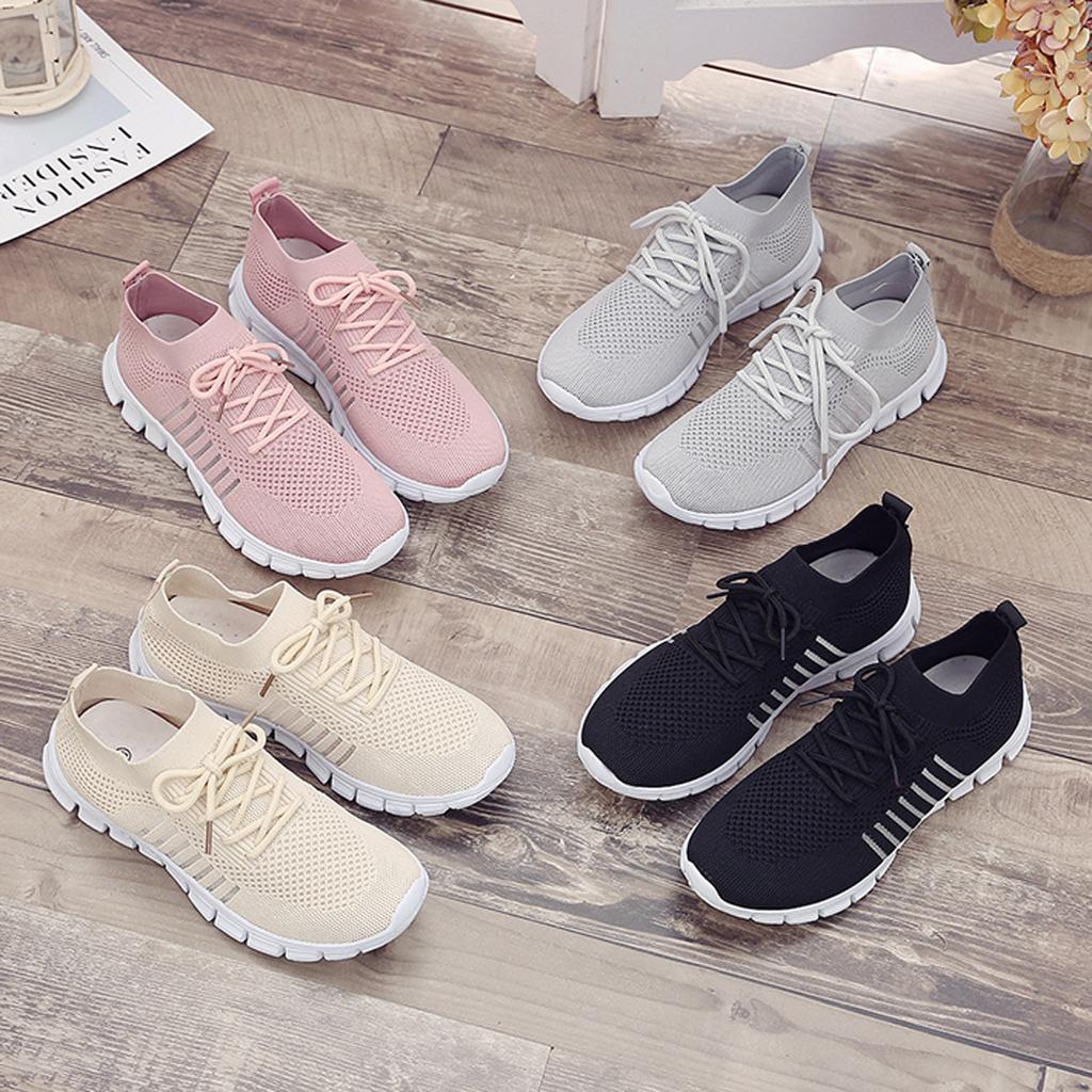 Karen | Women’s Mesh Lace Up Sneakers with Thick Sole
