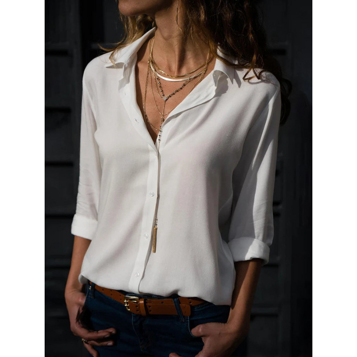 Mallory | Women's Buttoned Front Long Sleeve Blouse