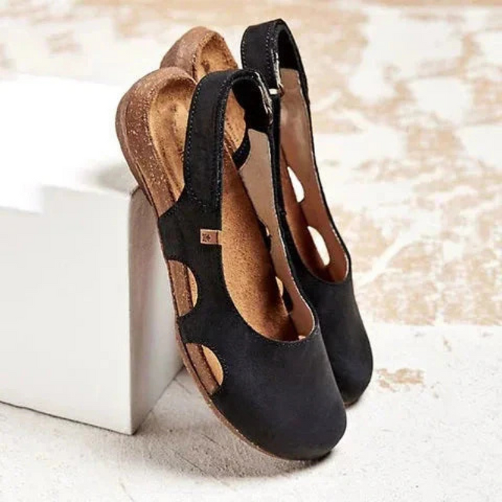 Teagan | Women's Closed Toe Suede Shoes with Open Side Style