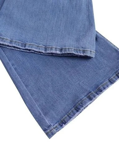Linnea | Women's High Waisted Stretch Flared Denim Jeans