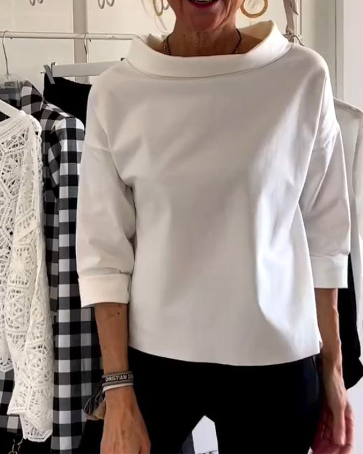 Tina | Women's Mock Neck 3/4 Sleeve Top