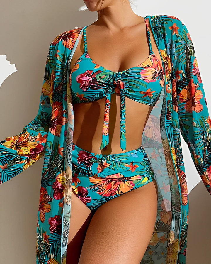 Chelsea | Women's Three Piece Floral Bikini Set