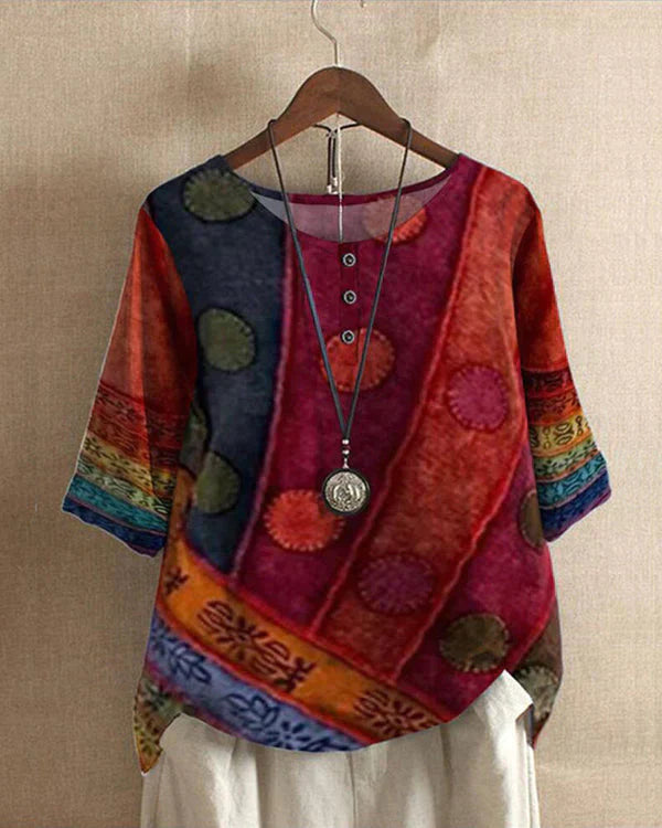 Isla | Women's Three-Quarter Sleeves Bohemian Blouse
