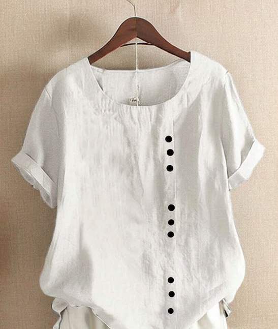 Evelyn | Women's Asymmetrical Hem Short Sleeve Blouse