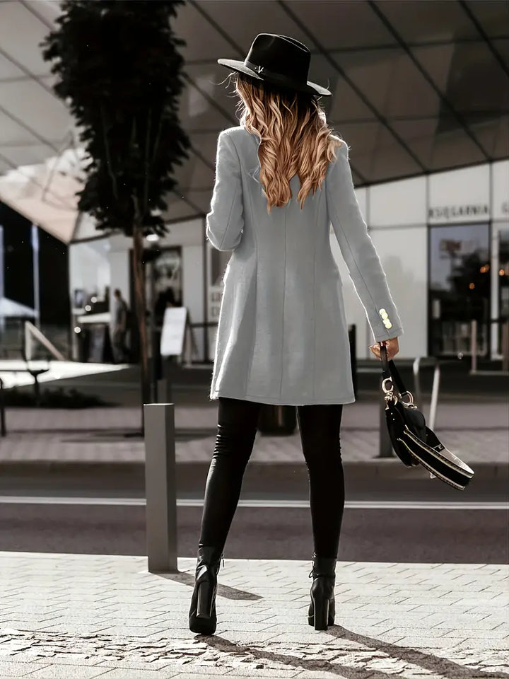 Vanessa | Women's Mid-Length Blazer with Gold Buttons