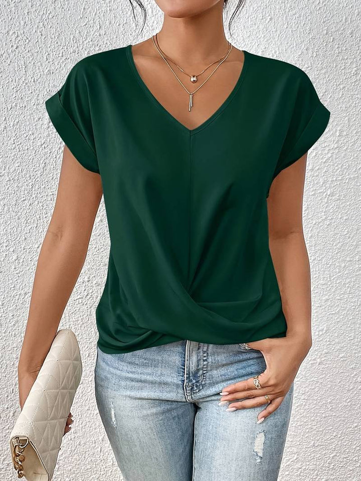 Riley | Women's Short Sleeve Summer Top with V-neck