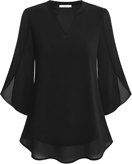 Pamela | Women's See Through Blouse with Slit Sleeve Style