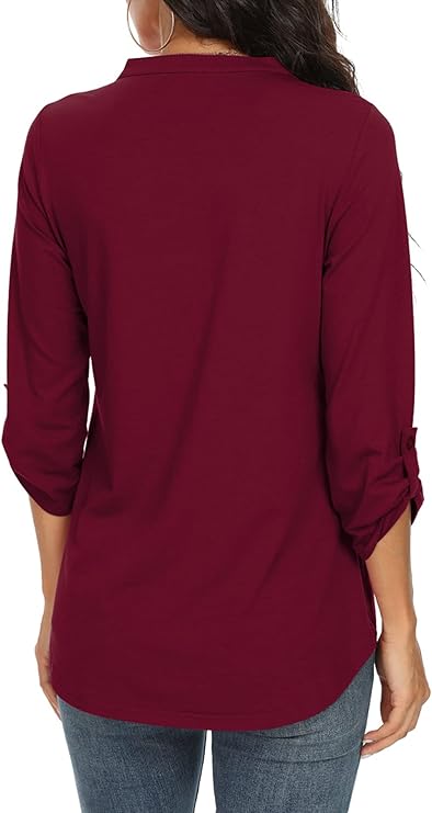 Pamela | Women's See Through Blouse with Slit Sleeve Style