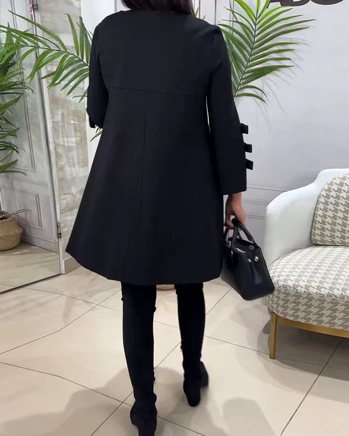 Elani | Women's A-Line Mini Dress with Bow Sleeve Accents