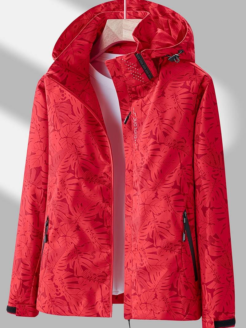 Thalia | Women's Tropical Print Waterproof Jacket with Hood