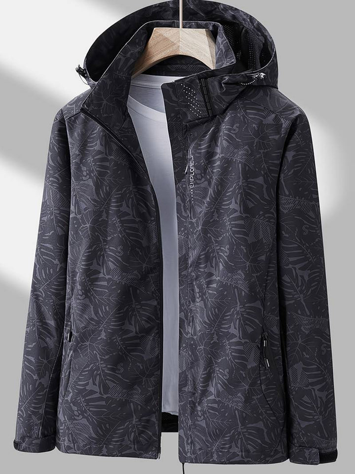 Thalia | Women's Tropical Print Waterproof Jacket with Hood