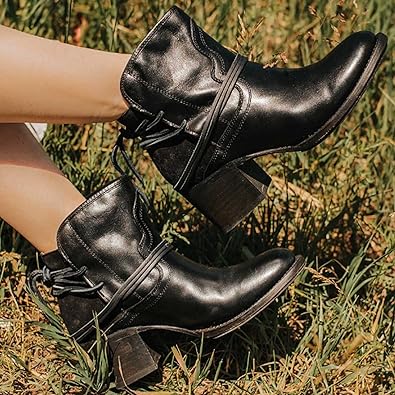 Stella | Women's Chunky Heel Lace-Up Ankle Boots