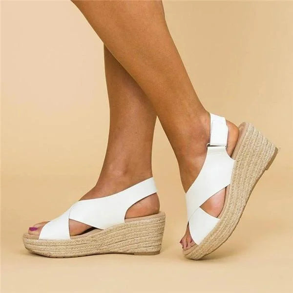 Sienna | Women's Wedge Sandals with Criss-cross Style