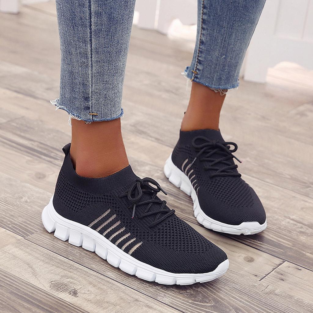 Karen | Women’s Mesh Lace Up Sneakers with Thick Sole