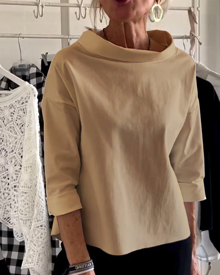 Tina | Women's Mock Neck 3/4 Sleeve Top