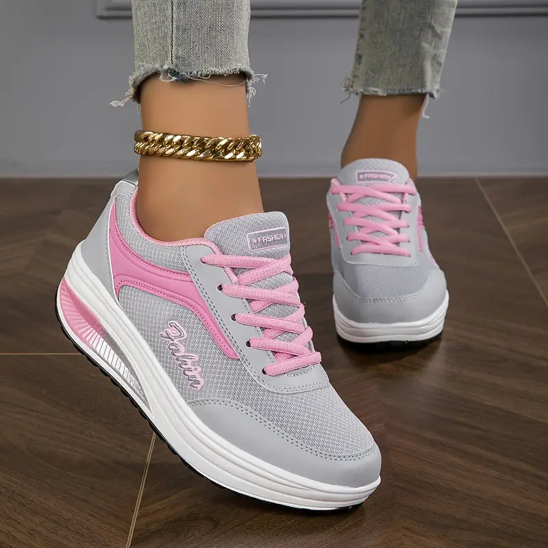 Shelby | Women's Sport Style Wedge Shoes with Lace Up