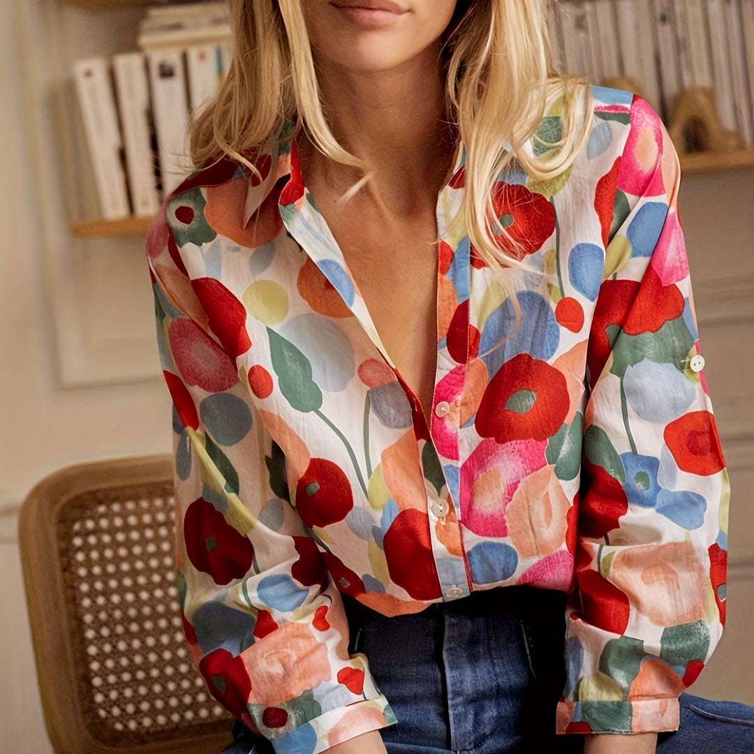Isla | Women’s Casual Long Sleeve Top with Floral Print