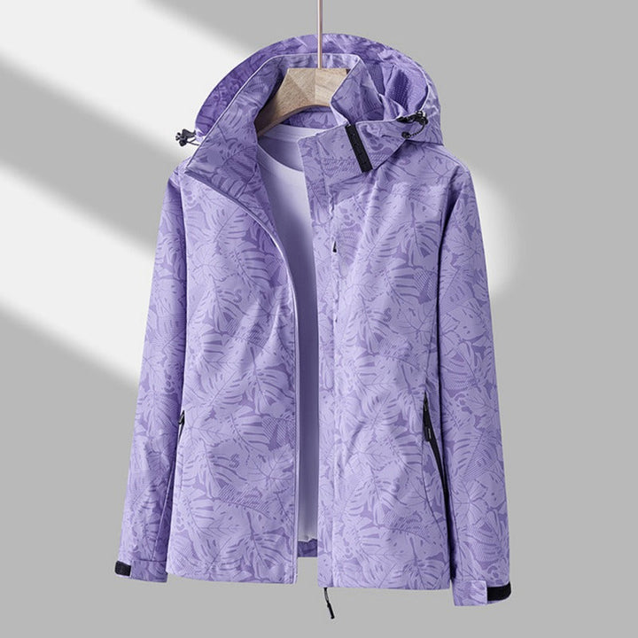 Thalia | Women's Tropical Print Waterproof Jacket with Hood