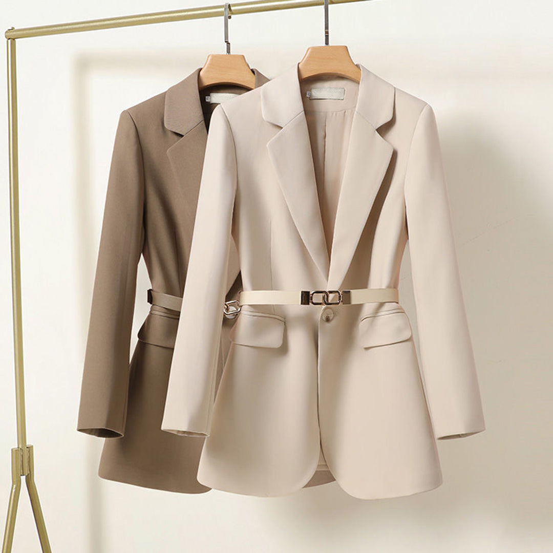 Angelie | Women's Tailored Notch Lapel Belted Blazer