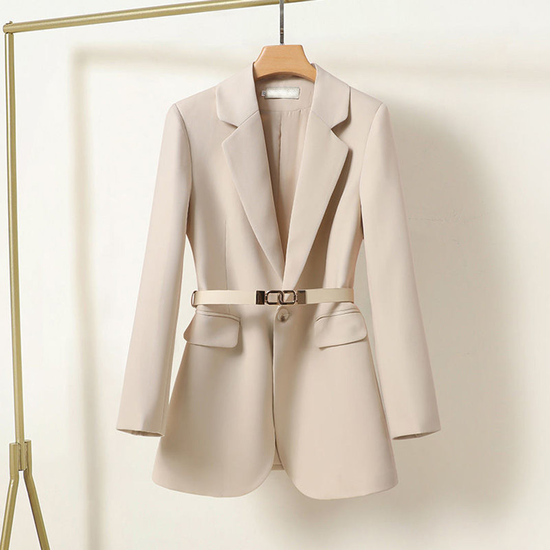 Angelie | Women's Tailored Notch Lapel Belted Blazer