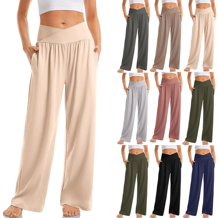 Bella | Women's High Waist Stretch Yoga Pants with Wide Leg
