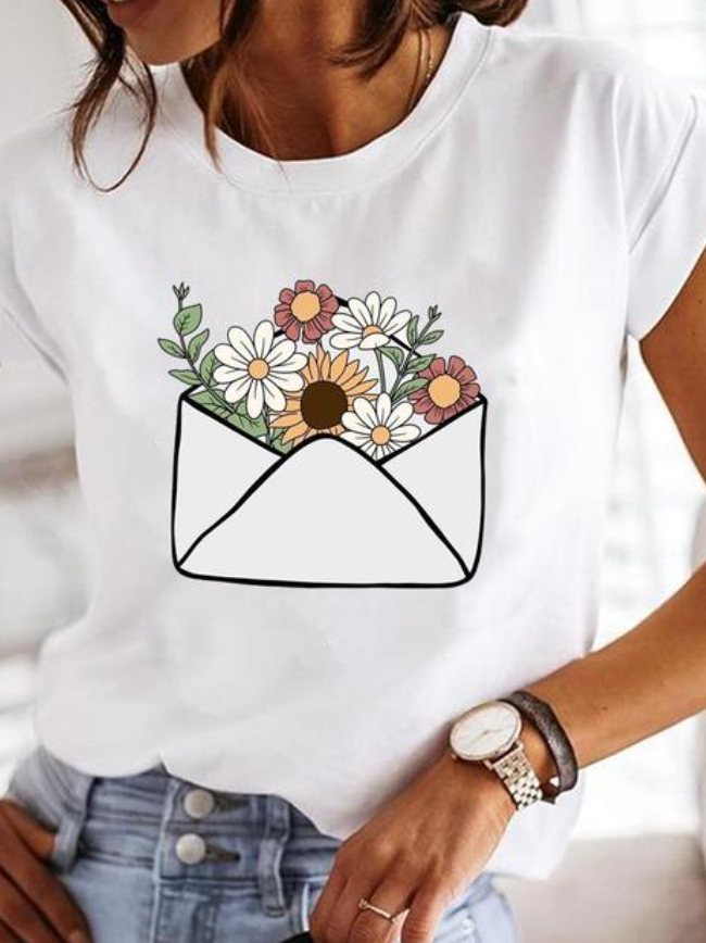 Emma | Women's Classic Short Sleeve White Summer T Shirt