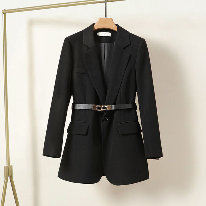 Angelie | Women's Tailored Notch Lapel Belted Blazer