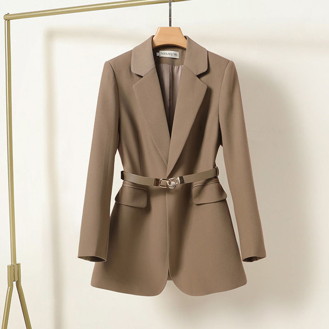 Angelie | Women's Tailored Notch Lapel Belted Blazer