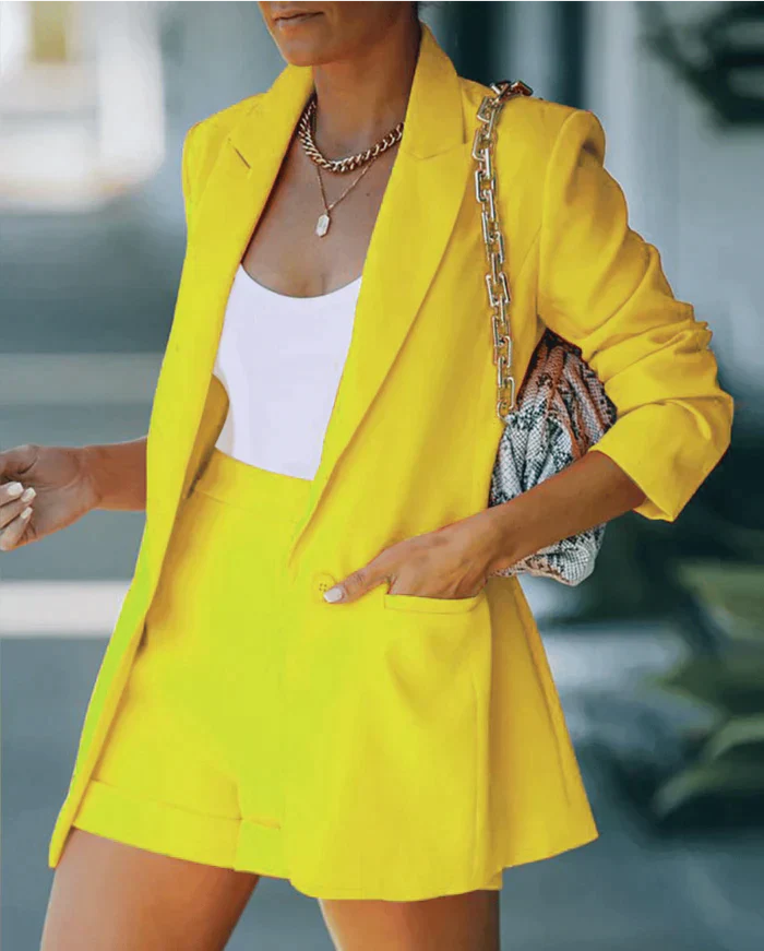 Allison | Women's Blazer and Shorts Matching Set